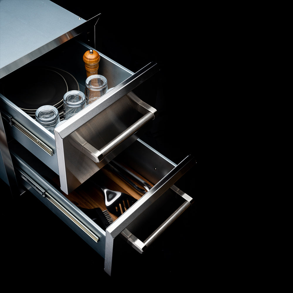 Built-in Vertical Double Drawers (10” / 10”)