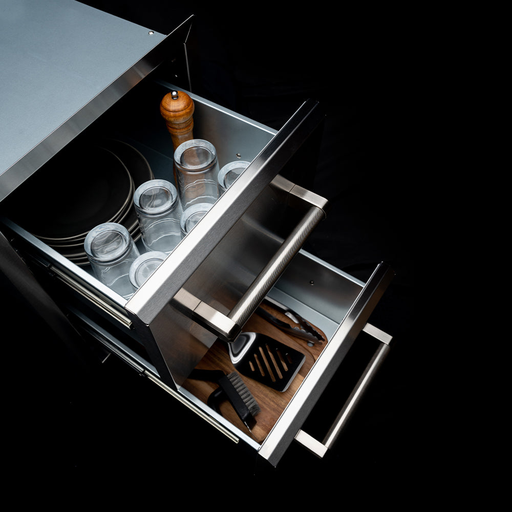 Built-in Vertical Double Drawers (10” / 10”)