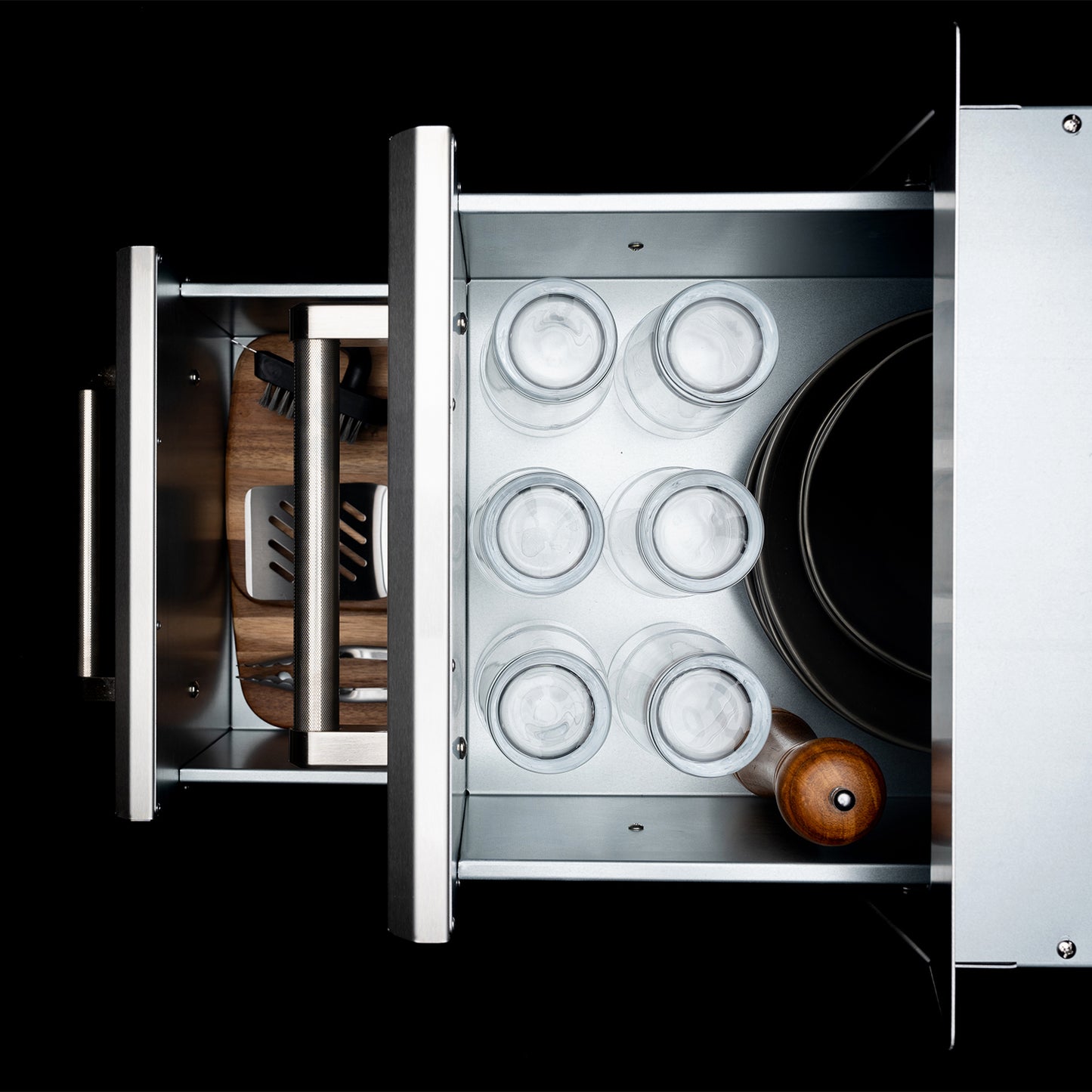 Built-in Vertical Triple Drawers (6" / 10" / 10")