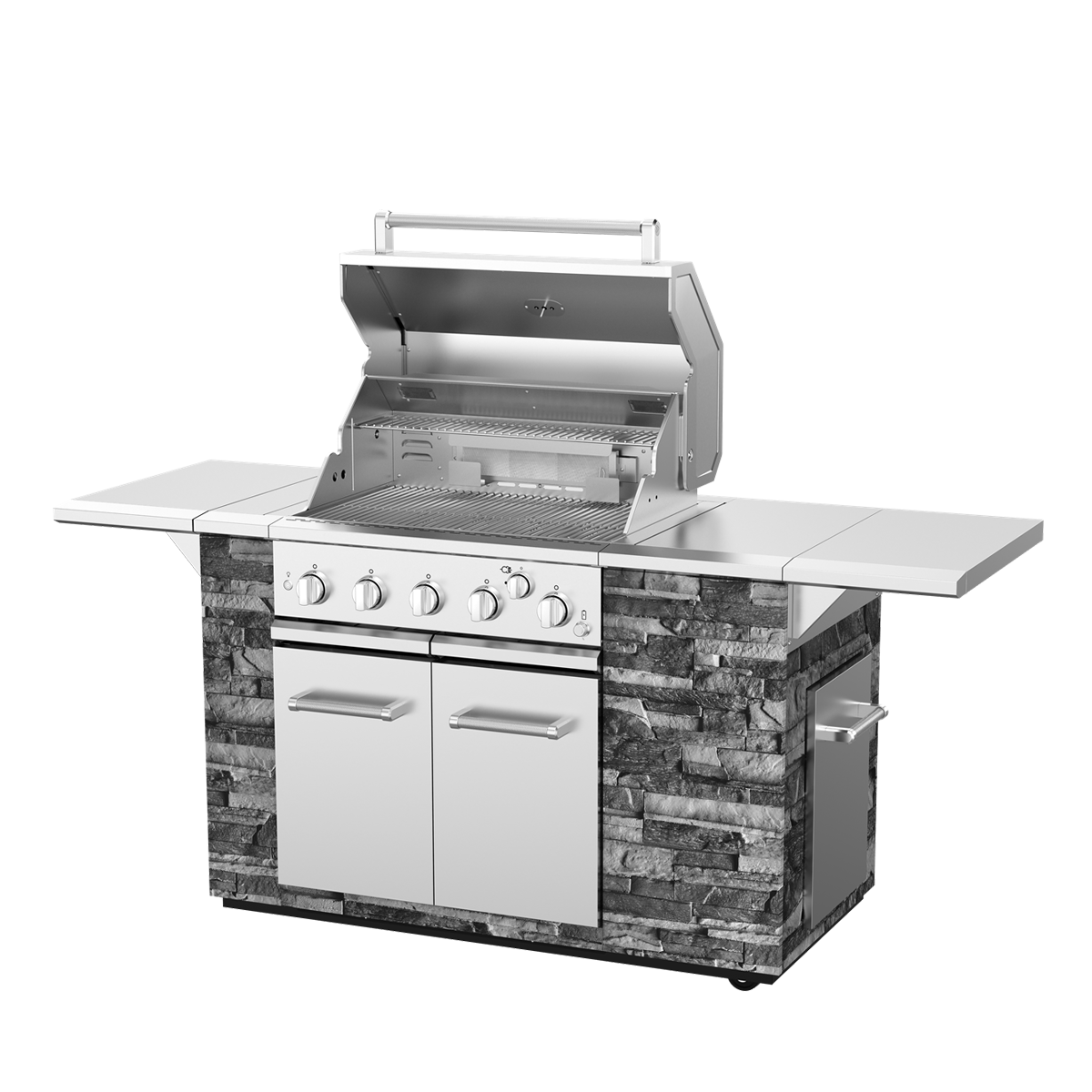 Stone Island 6-Burner Gas Grill in Seascape Gray