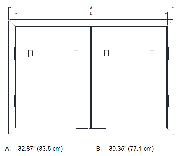 Double Access Built-in Grill Cabinet (33”)