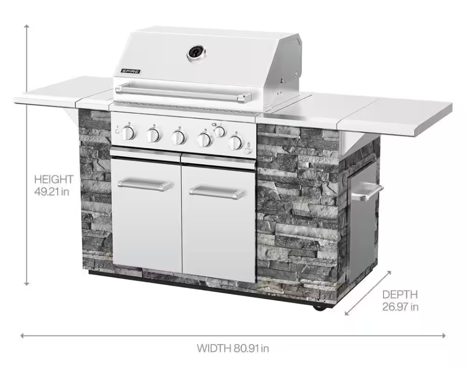 
                  
                    SPIRE Stone Island 6-Burner Grill Seascape Gray
                  
                