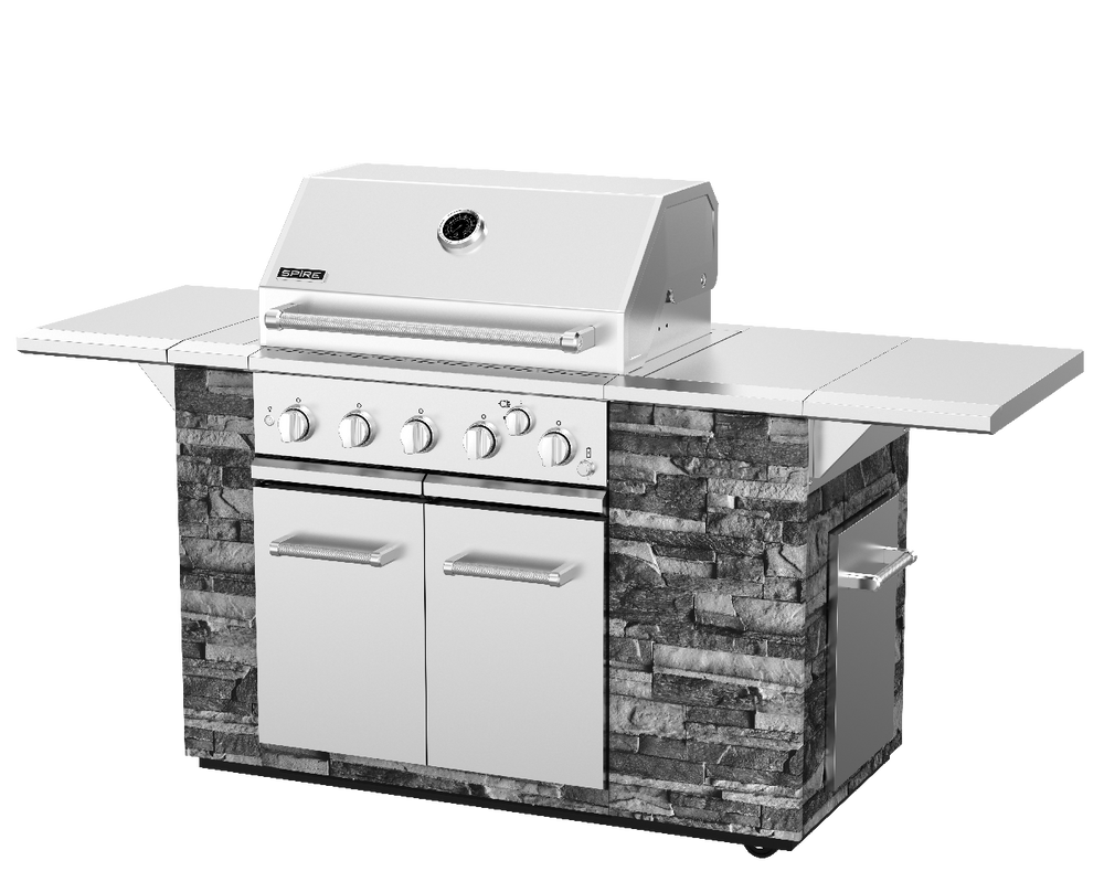 SPIRE Stone Island 6-Burner Grill Seascape Gray