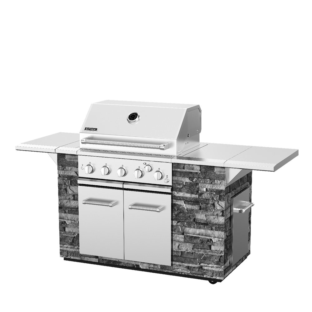 Barbecue SPIRE Stone Island 6 brûleurs, gris paysage marin